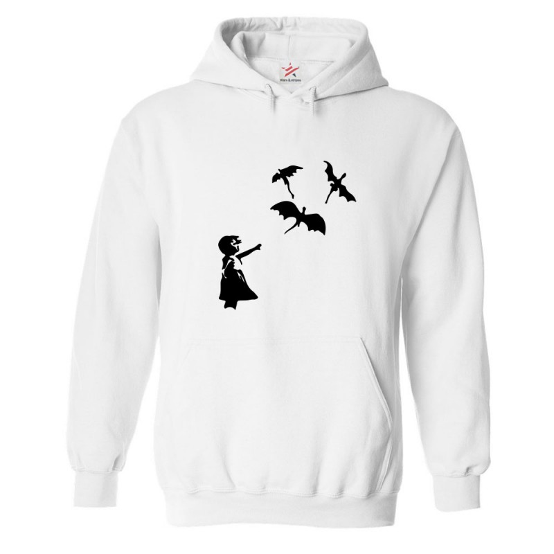 Dragons in Sky inspired by Banksy Hoodie